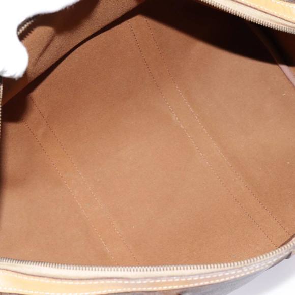 CELINE Macadam Canvas Boston Bag PVC Leather Brown Auth yk14397 - Picture 11 of 16